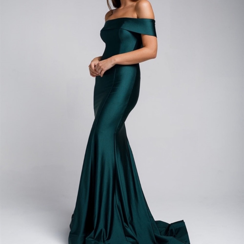 Off shoulder gown